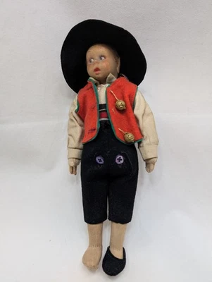 Muñeca Lenci Mascotte Vintage 9" Etiquetada Disfraz Regional Como Encontrado Italia c1930s Foto 1 de 4
