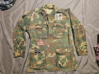 Custom Vintage Army Harley Davidson Beer Military Jacket - Image 1 of 3