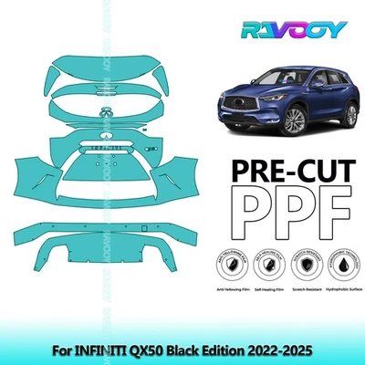 Kit PPF de protección de pintura precortada para INFINITI QX50 edición negra 2022-2025 Foto 1 de 4