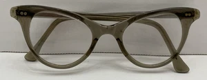 VINTAGE 50er-60er CAT EYE DAMEN BRILLE ACRYL GEÄTZT MIT OPTISCHEN GLÄSERN - Bild 1 von 10