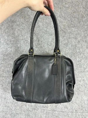 Vintage Coach Leather Madison Satchel Bag Black Purse - Image 1 of 4