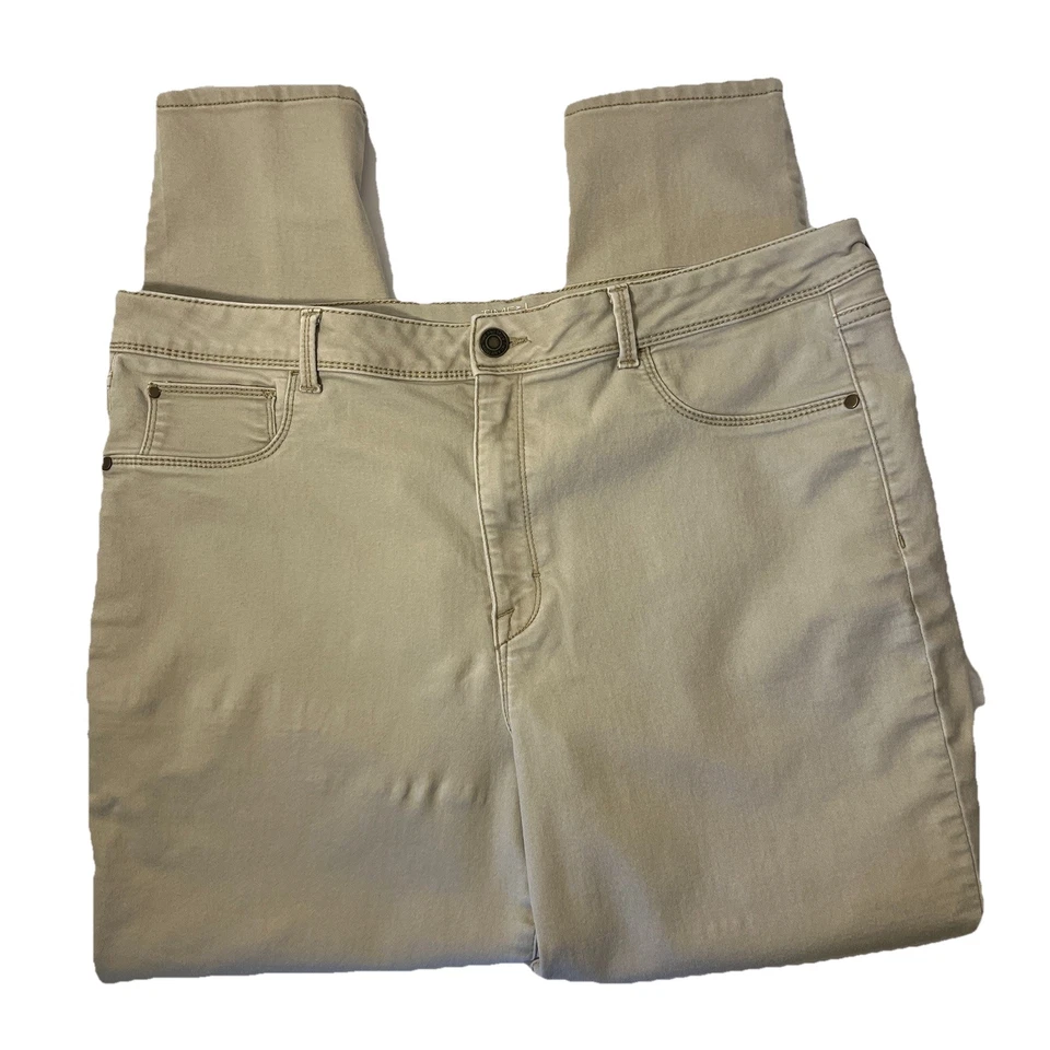 Jeggins Time and Tru para mujer color tostado tiro alto talla 2XL (20) 3 bolsillos Foto 1 de 4