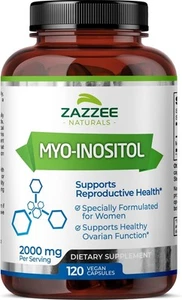 ZAZZEE Myo-Inositol Reproductive Health 2000 mg 120 Capsules EXP 05/2027 - Picture 1 of 3