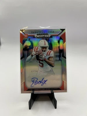 2019 Panini Prizm Draft - Draft Picks Damarkus Lodge #189 Silver Prizm Auto RC - Image 1 of 2