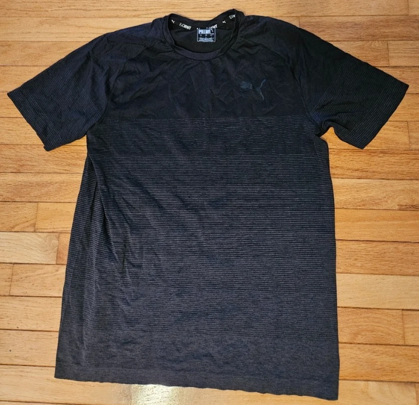 Camiseta Puma Masculina Tec Sports evoKNIT, Cor: Preto, Tamanho: Grande Nova, Frete Grátis - Imagem 1 de 1