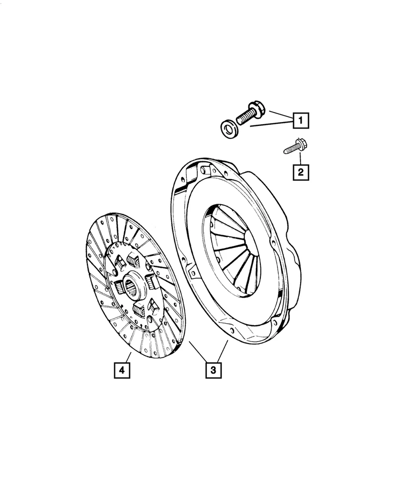 正品 Mopar 压力板和圆盘离合器套件 5013024AC 数量 1 — 第 1/1 张图片