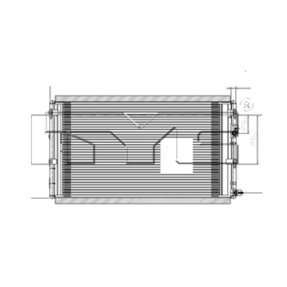 Condensador AC para 15-20 Ford Mustang 2.3L Tur com receptor e secador (PFC) - Imagem 1 de 2