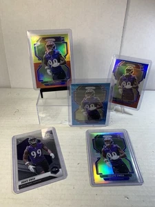 Baltimore Ravens Odafe Oweh Prizm Lot Red Yellow /8 Blue /199 RWB Penn State - Picture 1 of 13