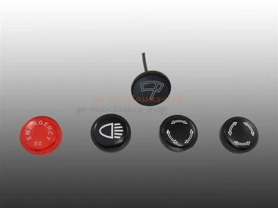 VW Käfer Karmann Symbolknöpfe Lichtschalter Wischerschalter etc... 5-tlg. Satz - Bild 1 von 3