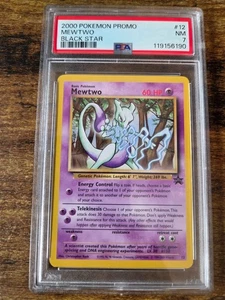 2000 Pokemon Promo Mewtwo Black Star PSA 7 Near Mint #12 - Picture 1 of 4