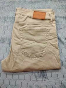 Pantalones Lucky Brand Para Hombre 36x32 Caqui Tostado 121 Delgados Pierna Recta Elastizados - Imagen 1 de 11