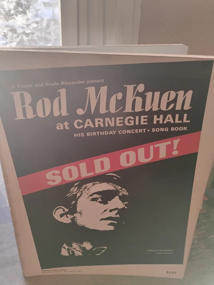 Rod McKuen at Carnegie Hall Sold Out 2LP Live W/Orchestra Warner Bros 1969 Foto 1 de 1