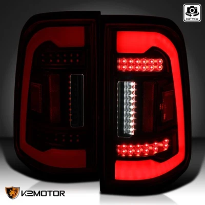 Red/Smoke Fits 2019-2024 Dodge Ram 1500 Full LED Tail Lights Brake Lamps LH+RH Foto 1 de 4