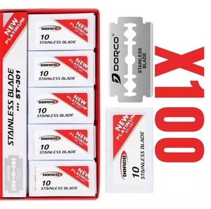 Dorco ST301 Double Edge Razor Blades Stainless Blades - 100 BLADES NEW - Picture 1 of 1