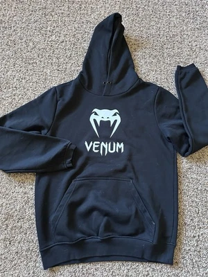 Venum пуловер толстовка с капюшоном - черный маленький отличном состоянии ячмень использовать - Изображение 1 из 3
