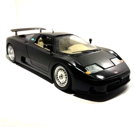 ✅Voiture 1/18 Bburago BUGATTI EB110 Coupé noire 1991 aileron 1:18 Diecast Burago - Photo 1/1