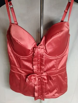 ✨ Corsé Bustier vintage VS de satén de palisandro - Vacaciones 2005 - 34D - Coqueta... Foto 1 de 4