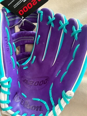 Wilson A2000 DW5 - DERECHA - verde azulado y púrpura Showstopper - 12 pulgadas Foto 1 de 4