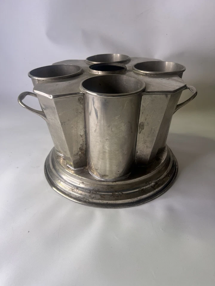 GLOBAL VIEWS COPPER WINE CADDY COOLER CHILLER - 4 BOTTLE HOLDER - Image 1 of 4