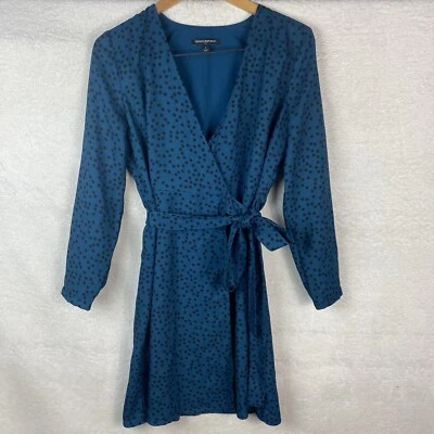 Vestido feminino Banana Republic bolinhas tamanho 4 feriado 2018 azul poli - Imagem 1 de 4