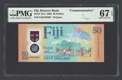 Fiji 50 Dollars 2020 P121a "Commemorative" Uncirculated Grade 67 - Image 1 of 2