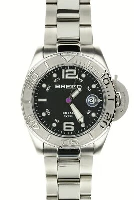 BREED Mens 4802 Von Genf Silver Tone Stainless Steel 42mm Watch 133444 - image 1 of 4