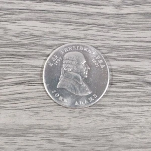 Vintage 2nd President John Adams Coin Meet the Presidents Selchow Righter - Bild 1 von 2
