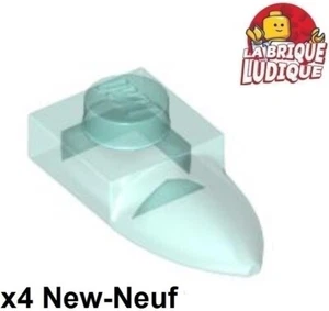 Lego 4x Plate Modified 1x1 Tooth Horizontal Blue Clr Trans Light Blue 49668 - Picture 1 of 1