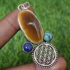 Montana Agate  Gems 925 Silver Plated Pendant Wr2971