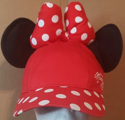 Disney Parks Disney World Mini Ratón Gorra Ajustable Sombrero Con Orejas y Lazo Juvenil  Foto 1 de 4