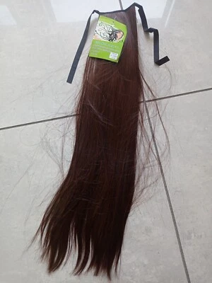 EXTENSION CLIP CAPELLI sintetici per fare Coda di cavallo 64-65CM marrone rosso - Immagine 1 di 4