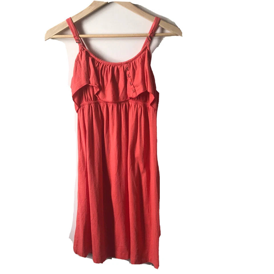 Vestido de verão Billabong Girls M coral midi estilo império verão praia piscina - Imagem 1 de 4