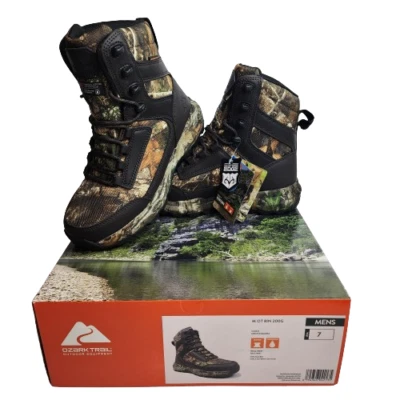 Ozark Trail 8 in 200 G Realtree Camo Print Size 7 Waterproof- W/3m Thinsulate - Image 1 of 4