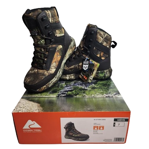 Ozark Trail 8 in 200 G Realtree Camo Print Size 7 Waterproof- W/3m Thinsulate - Image 1 of 4
