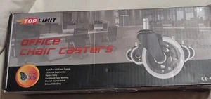 Top Limit Office Chair Casters - For All Floor Types - X5 BRAND NEW - Picture 1 of 6