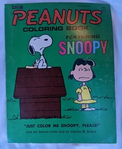 Vintage Peanuts Coloring Book Uncolored Featuring Snoopy 1971 - Picture 1 of 6