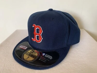 Gorra ajustada New Era 59Fifty Boston Red Sox auténtica colección talla 7 en el campo Foto 1 de 4