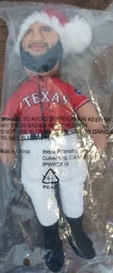 Figura de Peluche NOMAR MAZARA Texas Rangers MLB con Sombrero de Santa Claus Navidad - Imagen 1 de 3