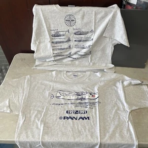 VTG Pan Am  Men's T-Shirt Size XL & 2 XL Lot Of 2 - Picture 1 of 10