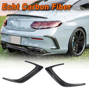Parachoques trasero de carbono aletas aletas enfoque se adapta a Mercedes C205 Coupe C63AMG - Imagen 1 de 12