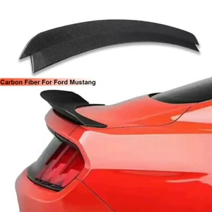 TRT Style Rear Boot Spoiler Wing Carbon Fiber For Ford Mustang 2015-2022 E - Picture 1 of 14