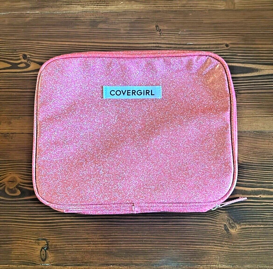 Covergirl Pink Glitter Makeup Travel bag NEW - Image 1 of 3