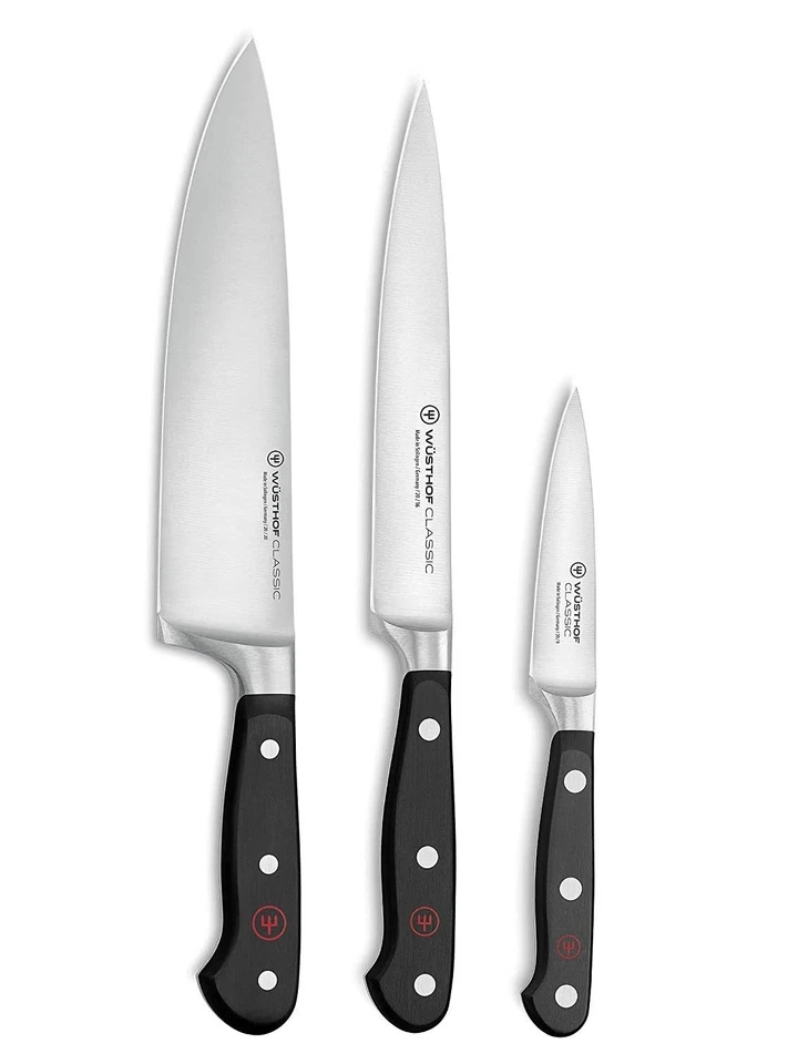  WUSTHOF Classic 3 Piece Chef's Knife Set - High Carbon Stainless Steel - Изображение 1 из 1