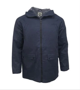 HoodLamb Herren Navy Hanf Gefüttert Fischschwanz Parka 420 MTJ013 Neu mit Etikett - Bild 1 von 2