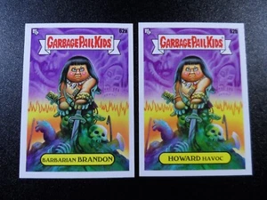 Conan the Barbarian Arnold Schwarzenegger Spoof Garbage Pail Kids 2 Card Set - Picture 1 of 2