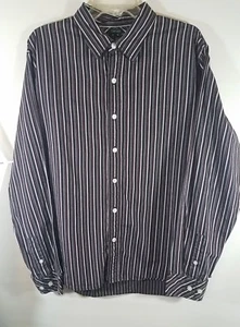 BKE THE BUCKLE DRESS SHIRT Sz XL CONTOUR FIT button down stripe mens long sleeve - Picture 1 of 6