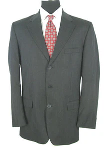 Nick Hilton Blazer 44 L Gray Super 100s Wool Sport Coat Suit Jacket - Picture 1 of 6