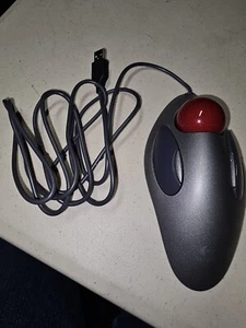 Logitech T-BC21 810-000767 Optical Trackman Marble USB Mouse Silver Ergonomic - Picture 1 of 2