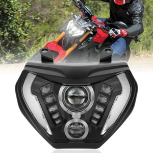 DRL LED Headlight Halo Assembly For Yamaha MT07 2018 2019 MT09 FZ09 2014 15 2016 - Picture 1 of 10