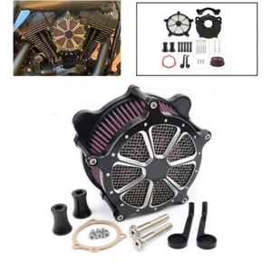 CNC Cut Air Cleaner Intake Filter Kit For Harley Touring Road King Dyna FXSBSE - Picture 1 of 9
